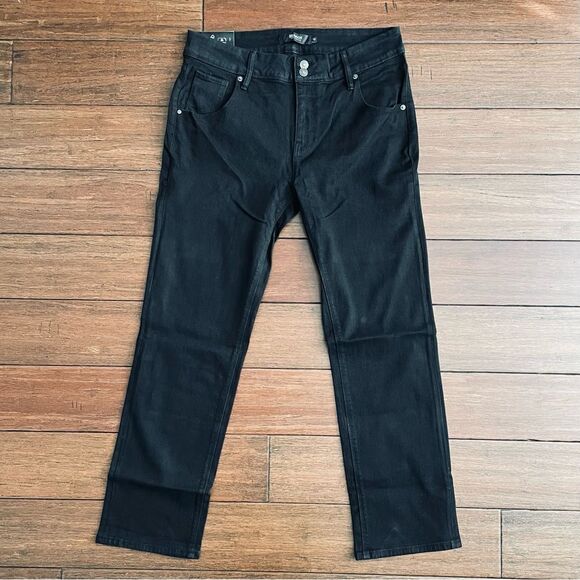 Hudson Midrise Straight Jean Pitch Black Size 32 US 12 - Picture 3 of 13